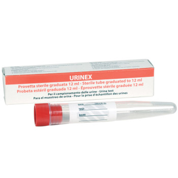 URINE TEST TUBE 12 ml in single box - sterile Box of 100 pcs