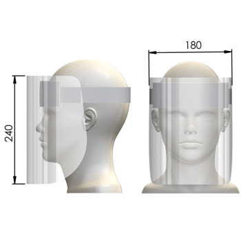 GIMA PROTECTIVE SHIELD - liftable - Box of 10 pcs