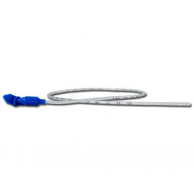 DEHP FREE STERILE FEEDING TUBE with luer fitting and sealing plug adapter