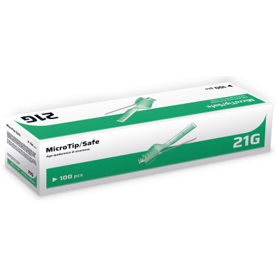 HYPODERMIC SAFETY NEEDLE sterile - Box of 100 pcs