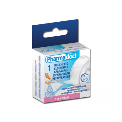 PHARMADOCT CLOTH ROLL 5 m x 2.5 cm carton of 12 boxes