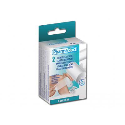 PHARMADOCT ELASTIC BANDAGES 4 m x 6 cm carton of 6 boxes of 2