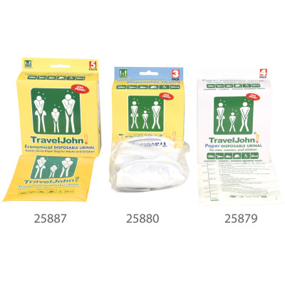  TRAVELJOHN DISPOSABLE URINAL 800cc - Box of 3 Pcs
