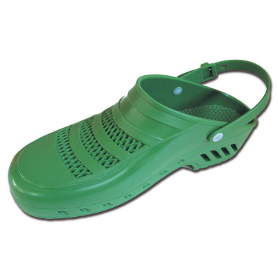 GIMA PROFESSIONAL CLOGS with strap and pores - green