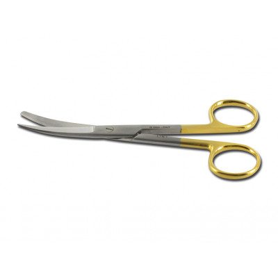 GOLD SCISSORS CURVED 14.5 cm - BLUNT/SHARP