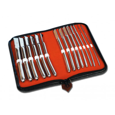 SET OF CHROME PLATED HEGAR DILATORS 14 pieces