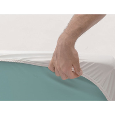 POLYESTER COVER 195x85x14 cm - white