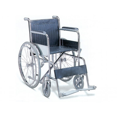 STANDARD FOLDING WHEELCHAIR chromed