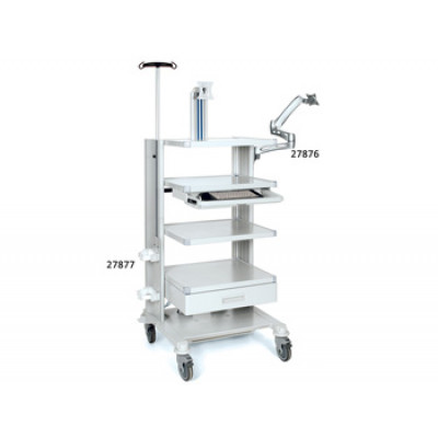 PROFESSIONAL CART 2 - 4 shelves + keyboard, monitor support and drawer
