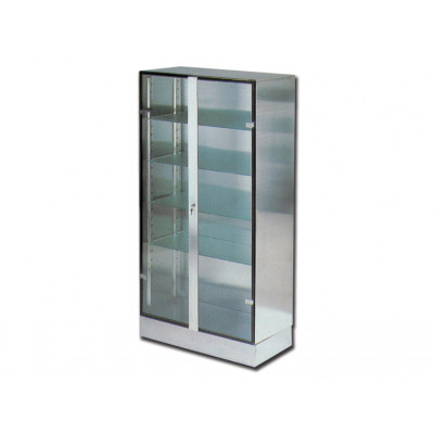 GLASS INOX CABINET