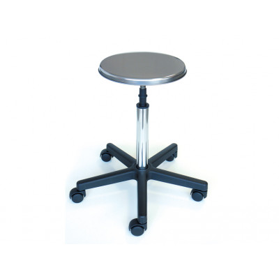 S/S STOOL - with castors