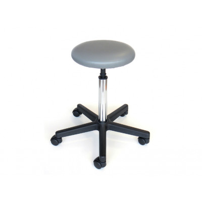 PADDED STOOL with castors grey 