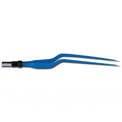 BIPOLAR BAYONET FORCEPS - straight - 1 mm round points