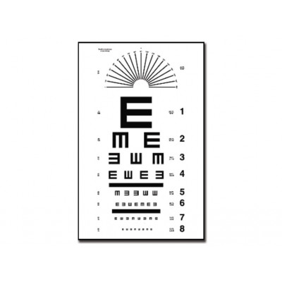 TUMBLING E OPTOMETRIC CHART