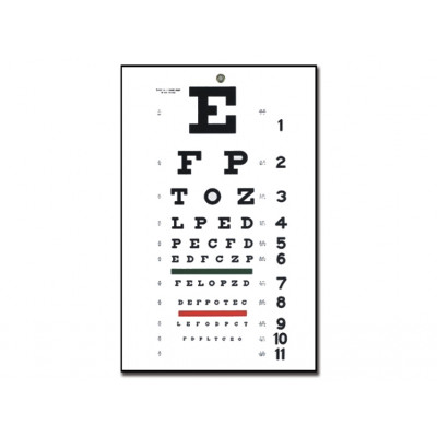 TRADITIONAL SNELLEN OPTOMETRIC CHART 