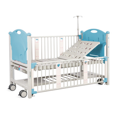 CHILDREN BED - 2 cranks - light blue