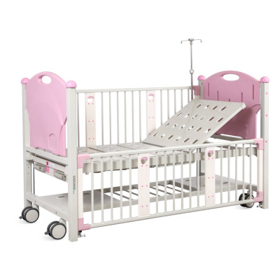 CHILDREN BED - 2 cranks - pink