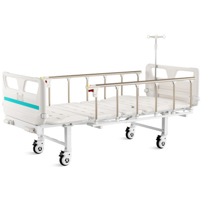 3 JOINTS PATIENT BED - 2 cranks - castors
