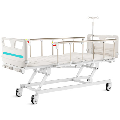 4 JOINTS PATIENT BED - 3 cranks - variable height - castors