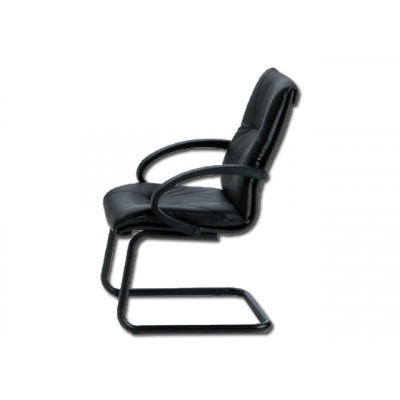 SALISBURGO CHAIR black leather - visitor cantilever