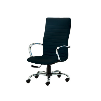  ELITE HIGH-BACKED CHAIR - leatherette - black
