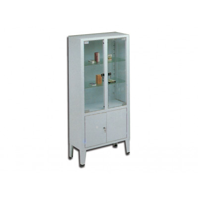 CABINET 4 doors 3 shelves tempered glass