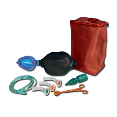 GIMA RESUSCITATOR BAG - adult with kit bag - with double chamber
