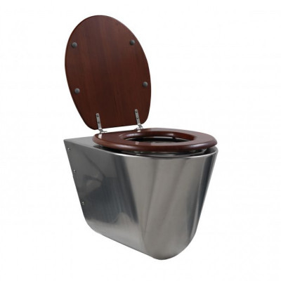 Rvs toilet - wandmodel conisch