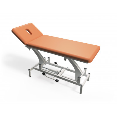 Hydraulisch in hoogte verstelbare massagetafel met 2 secties