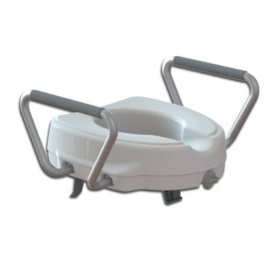 RAISED TOILET SEAT with fixed armrest - 12.5 cm